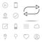 repetition sign icon. web, minimalistic icons universal set for web and mobile