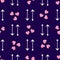 Repetitive hearts and arrows. Stylish seamless pattern for girls. Girl print.