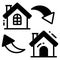 replacement house trendy icon, glyph style isolated on white background. Symbol for your web site design, logo, app, UI