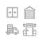 Replacement window opportunity linear icons set