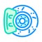replacing brake discs color icon vector illustration