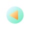 Replay button pixel perfect flat gradient color ui icon