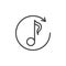 Replay music line icon