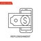 Replenishment Icon. Thin Line Vector Illustration