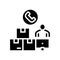 replenishment management glyph icon vector illustration