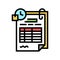 replenishment order worksheet color icon vector illustration
