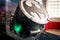 Replica of `Bat-Signal` device at Yorkshire Cosplay Convention