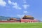 Replica of the Forbidden City with green lawn, Hengdian, China