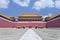 Replica of Forbidden City with walkway, Hengdian, China