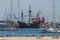Replica the old Spanish ship in the harbor Palamos. 20. 05. 2018. Spain