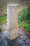 Replica of a roman milestone on the Via Claudia Augusta road - Fussen, Bavaria, Germany