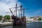 Replica Vintage 16th century Portuguese sailing ship