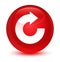 Reply arrow icon glassy red round button