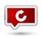 Reply arrow icon prime red banner button