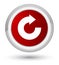 Reply arrow icon prime red round button