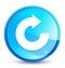 Reply arrow icon splash natural blue round button