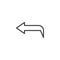 Reply arrow outline icon