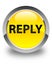 Reply glossy yellow round button