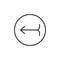 Reply left arrow line icon