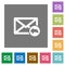 Reply mail square flat icons