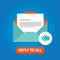 Reply to all email icon vector flat arrow back