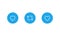 Reply Tweet, Retweet, and Like. Button Icon Set of Social Media Status