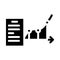 Report analysis glyph icon vector black illustration