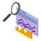 Report data icon isometric vector. Business performance