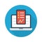 Report laptop mobile vector flat color icon