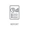 Report linear icon. Modern outline Report logo concept on white