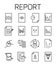 Report related vector icon set.