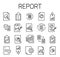 Report related vector icon set.