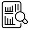 Report sheet icon, outline style