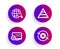 Report statistics, Internet search and Pyramid chart icons set. Reject refresh sign. Vector