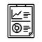 Report text file icon. Document with chart symbol