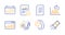 Report timer, Engineering and Document icons set. Vector