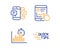 Report timer, Smartphone sms and Internet report icons set. Education sign. Vector