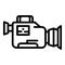 Reportage camera icon, outline style