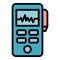 Reportage dictaphone icon color outline vector