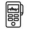 Reportage dictaphone icon, outline style