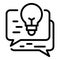 Reportage idea chat icon, outline style