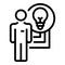 Reportage idea icon, outline style