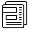 Reportage papers icon, outline style