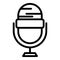 Reportage studio microphone icon, outline style