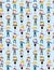 Reporter people seamless pattern