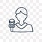 Reporter vector icon isolated on transparent background, linear