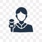 Reporter vector icon isolated on transparent background, Reporter transparency concept can be used web and mobile
