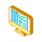 reporting system isometric icon vector illustration