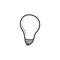 Representation of an idea or inspiration with incandescent light bulb doodle icon vector