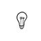 Representation of an idea or inspiration with incandescent light bulb doodle icon vector